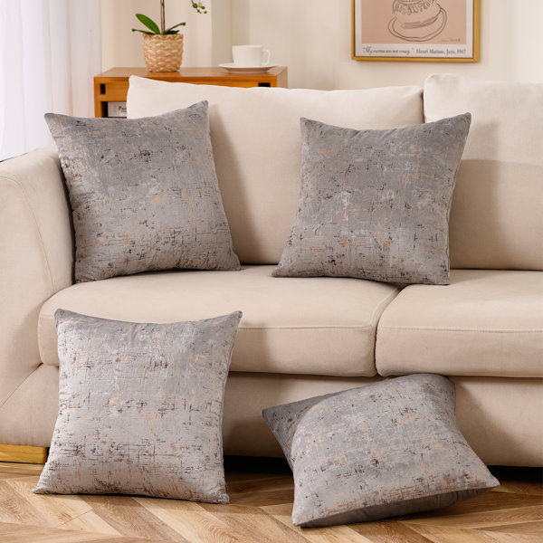 Everly Quinn Abstract Patterened Velvet Cushion Pillow Cover Throw